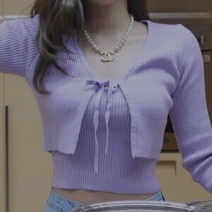 Two piece lavender top set